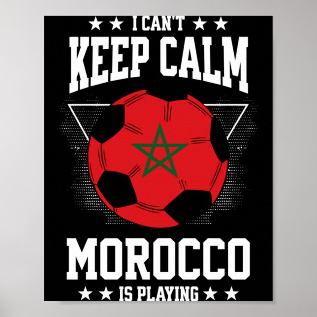 Morocco Football Jersey 2022 Flag Funny Soccer Lov Poster (Front)