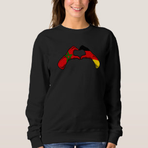 Morocco Germany Flag Moroccan German Heart Sweatshirt