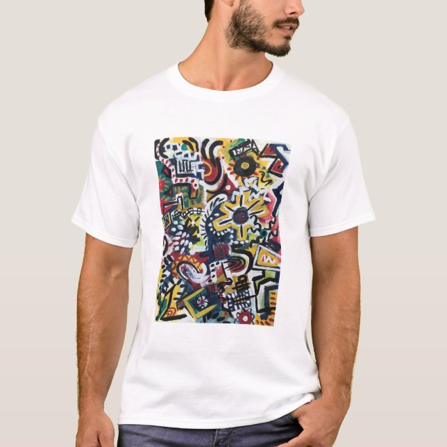 Morocco-Hand Painted Modern Art T-Shirt (Front)