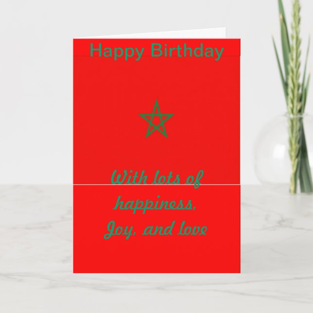 Morocco happy birthday card (Front)