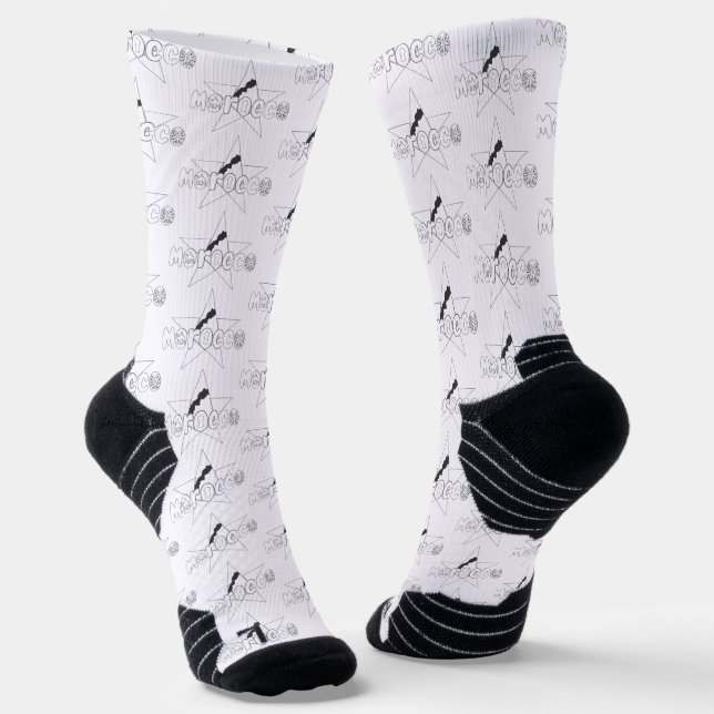 Morocco is a star above our crowned identity socks (Angled)