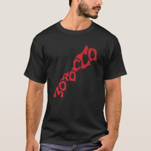 Morocco Map Flag Maroc Moroccan Flag T-Shirt