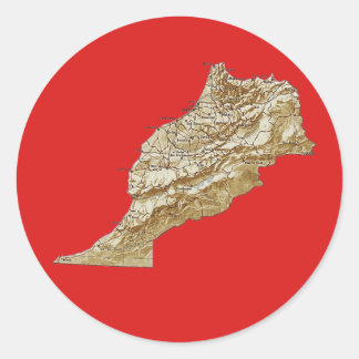 Morocco Map Sticker