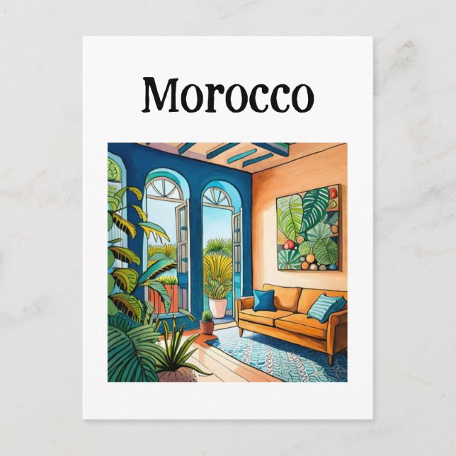 Morocco Marrakech Postcard (Front)