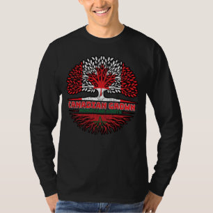 Morocco Moroccan Canadian Canada Tree Roots Flag T-Shirt