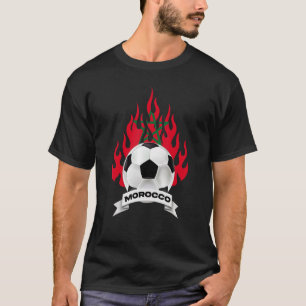 Morocco Moroccan Flag Football Soccer Ball  Player T-Shirt