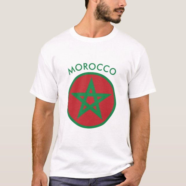 Morocco - Moroccan Flag T-Shirt. T-Shirt (Front)