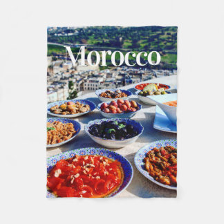 Morocco  | Moroccan | Moroccan Food | Tagine Fleece Blanket