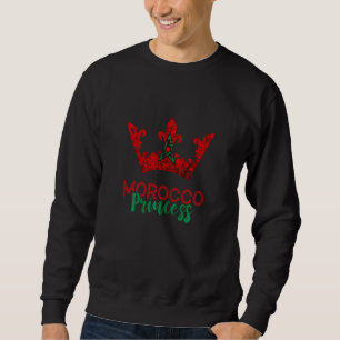Morocco Moroccan Princess Crown Moroccan Flag Moro Sweatshirt