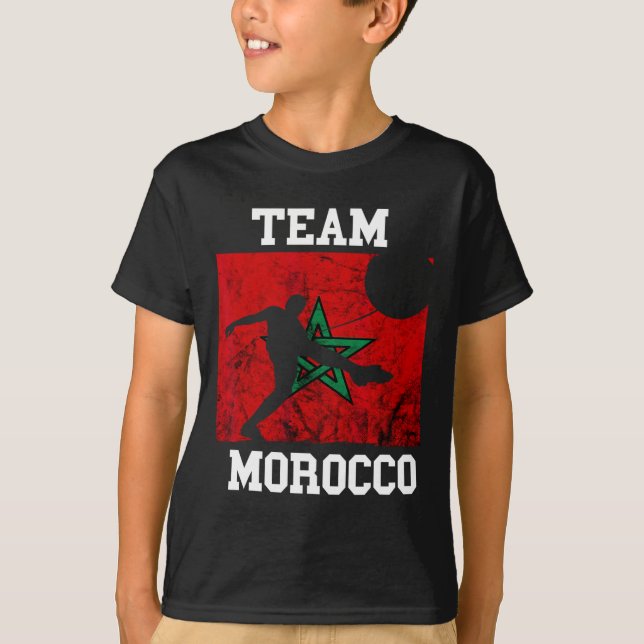 Morocco Moroccan Soccer Team Moroccan Pride Morocc T-Shirt (Front)