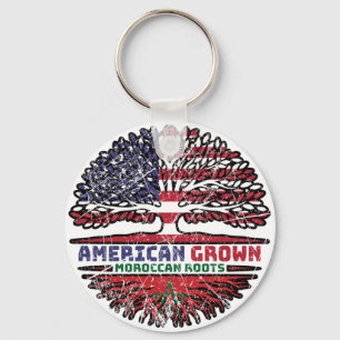 Morocco Moroccan US American USA United States Keychain