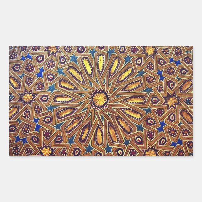 morocco mosaic islam decoration geometry arab sticker (Front)