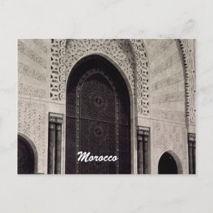 morocco mosque arch postcard