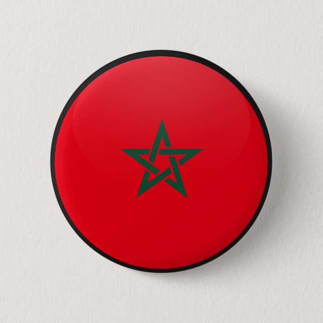 Morocco quality Flag Circle 2 Inch Round Button (Front)