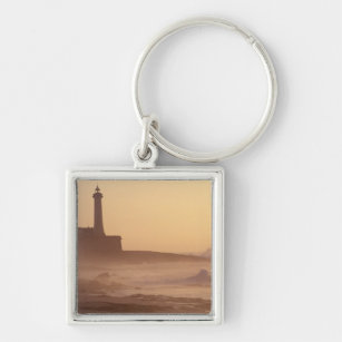 Morocco, Rabat, Lighthouse at sunset with Keychain