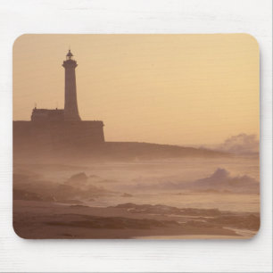 Morocco, Rabat, Lighthouse at sunset with Mouse Pad