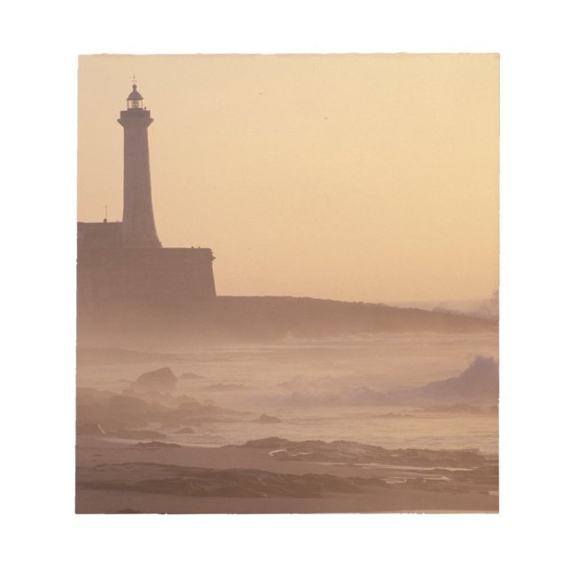 Morocco, Rabat, Lighthouse at sunset with Notepad (Front)