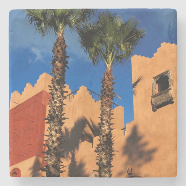 Morocco Resort Exterior Stone Coaster (Front)