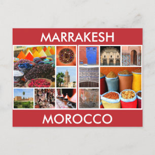 morocco scenes marrakesh postcard
