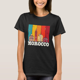 Morocco Skyline Africa Souvenir Moroccans Gibralta T-Shirt