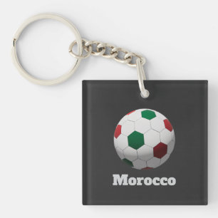 Morocco Soccer Keychain