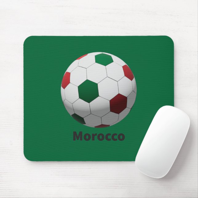 Morocco Soccer Mouse Pad (With Mouse)