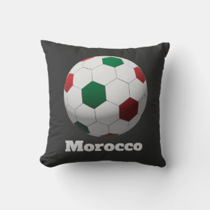 Morocco Soccer Throw Pillow