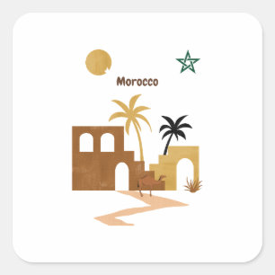 Morocco  square sticker