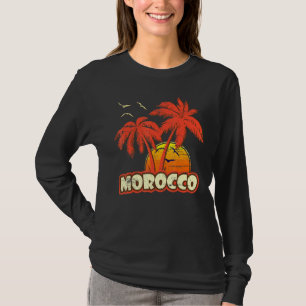 Morocco Summer Palm Trees 80s Beach Sunset T-Shirt