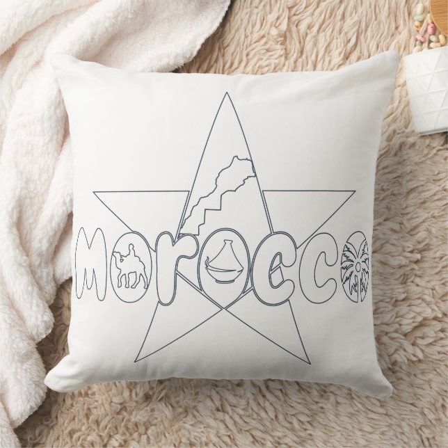 Morocco - The Star of Culture and Change Throw Pillow (Blanket)