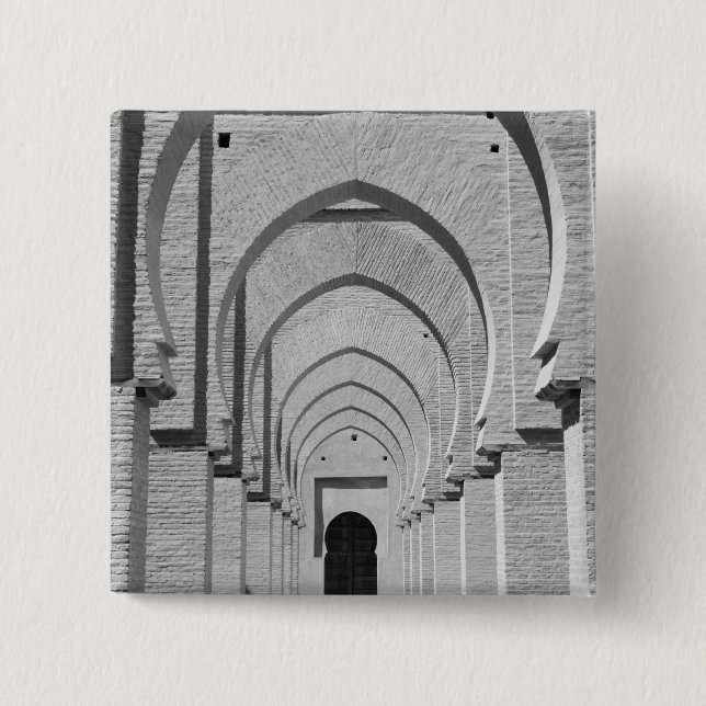 MOROCCO, Tizi, N, Test Pass Road, TIN MAL: 2 Inch Square Button (Front)