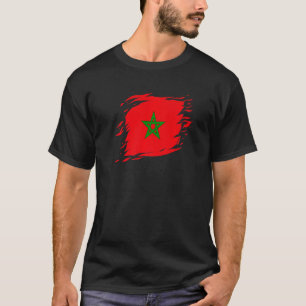 Morocco Torn Ripped Morocco Flag Proud Moroccan T-Shirt
