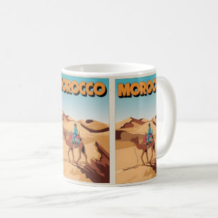 Morocco travel postcard desert camel trip gift coffee mug
