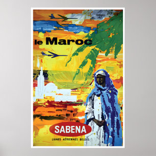 Morocco Travel Poster African Art North Africa