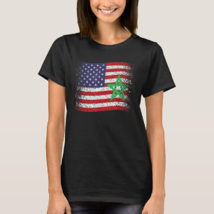 Morocco Usa Flag Morrocan Flag T-Shirt