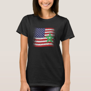 Morocco Usa Flag Morrocan Flag T-Shirt