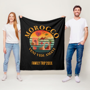 MOROCCO Veni Vidi Amavi Group Vacation Family Fleece Blanket