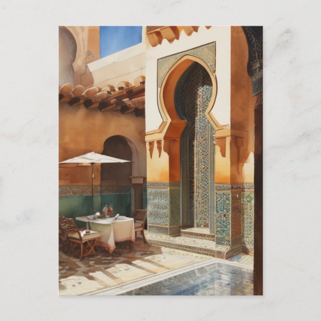 Morocco vintage postcard (Front)