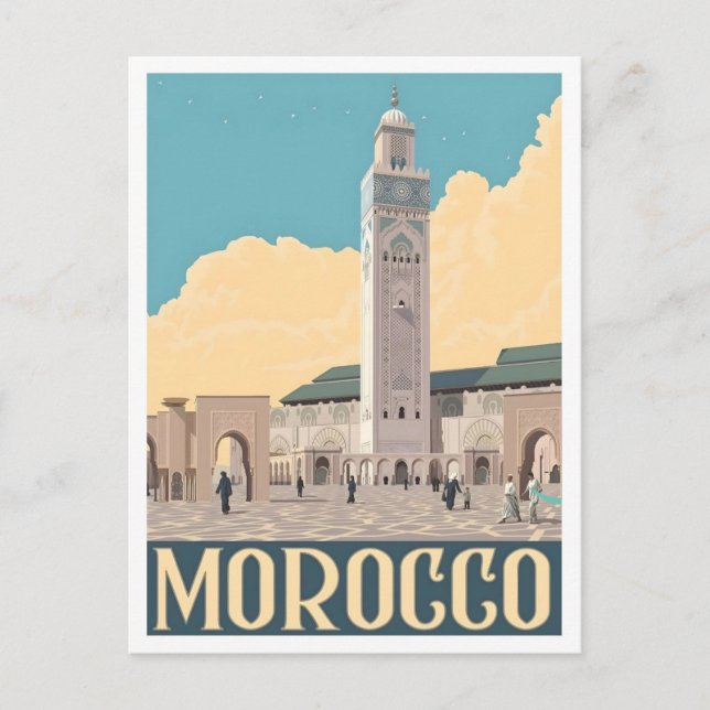 Morocco Vintage Travel  Postcard (Front)