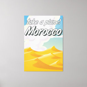 Morocco vintage travel poster canvas print