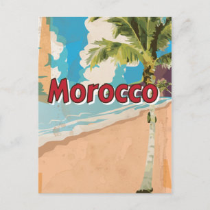 Morocco Vintage vacation Poster Postcard