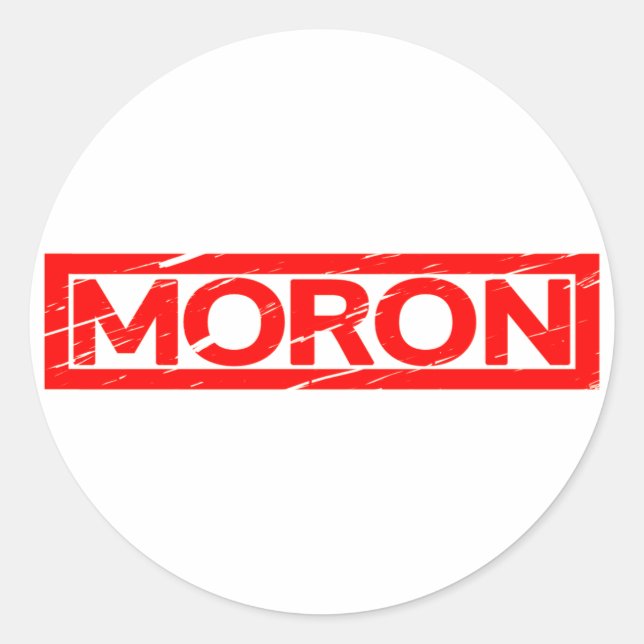 Moron Stamp Classic Round Sticker (Front)