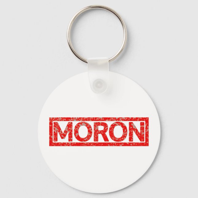 Moron Stamp Keychain (Front)