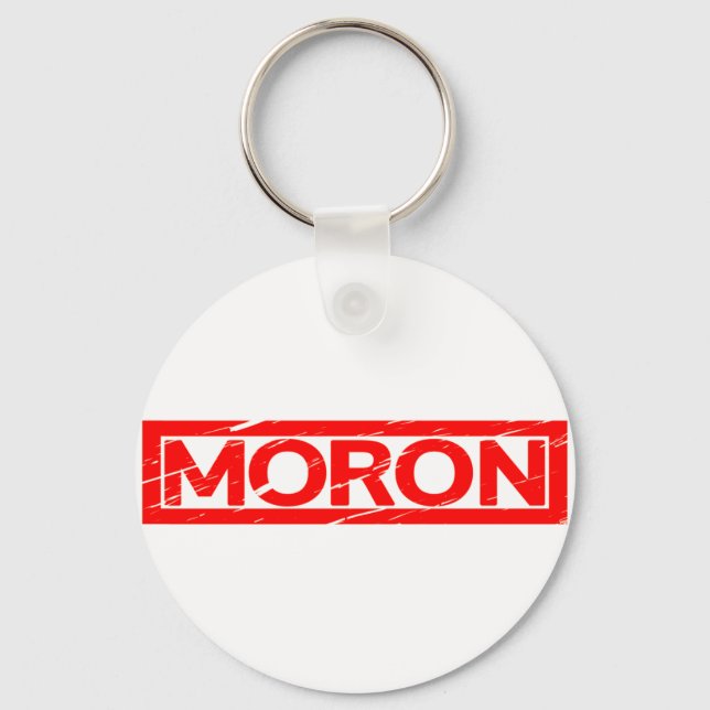 Moron Stamp Keychain (Front)