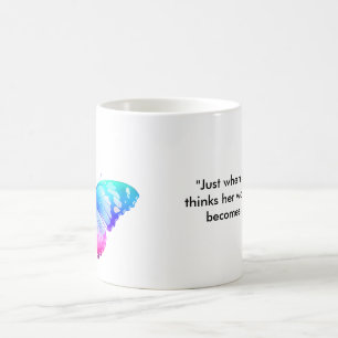 Morphing cup with proverb