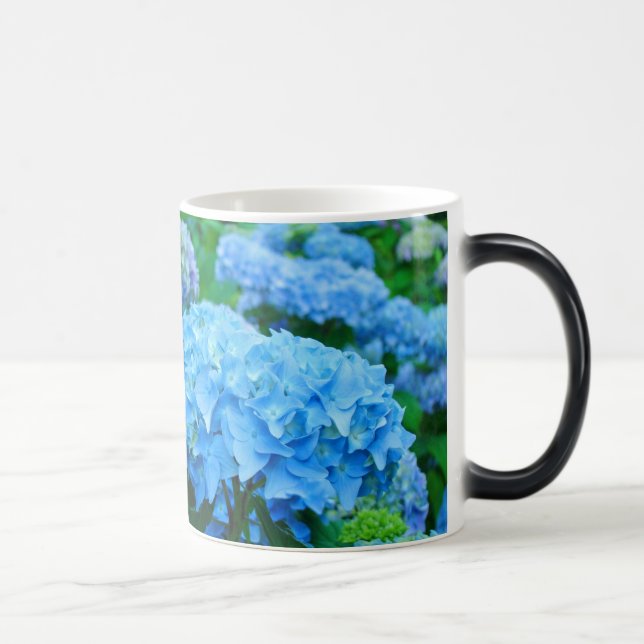 Morphing Mug Blue Hydrangeas Flowers Coffee Mug (Right)