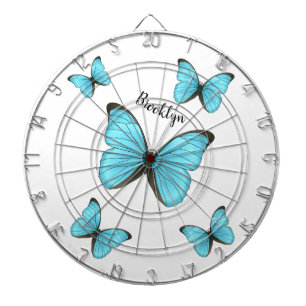 Morpho butterflies cartoon illustration  dartboard