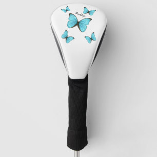 Morpho butterflies cartoon illustration  golf head cover