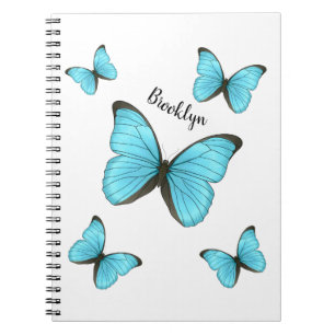 Morpho butterflies cartoon illustration  notebook