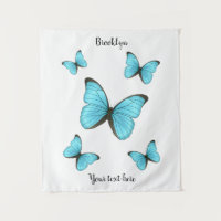Morpho butterflies cartoon illustration 